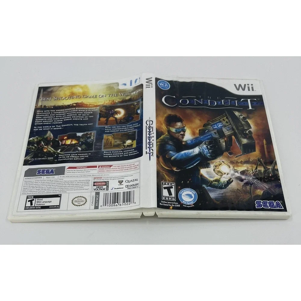 The Conduit Nintendo Wii Sega Shooter Game 2008 Complete with Manual Booklet‎